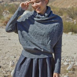 Dolman style slouch neck sweater